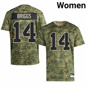 UMiami Hurricanes Womens Camo Israel Briggs Embroidery #14 College Football Jersey 588829-919