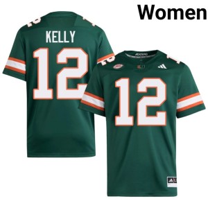 Canes Women College Football Green Limited Jim Kelly #12 Jersey 392836-524