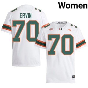The U Game Joel Ervin White #70 College Football Women's Jerseys 647268-914