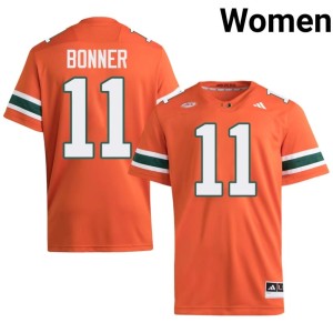Hurricanes #11 Women Limited Kamal Bonner Orange College Football Jerseys 468525-443