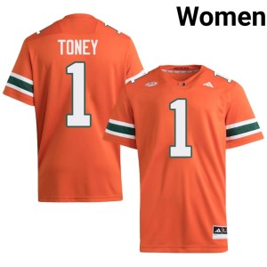 UM Orange 2026-27 #1 Malachi Toney College Football Women Jerseys 672477-408