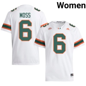 Miami Women Santana Moss 2026-27 #6 College Football White Jersey 826149-856