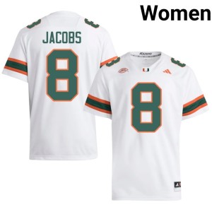 The U Vandrevius Jacobs White College Football Replica Womens #8 Jerseys 467351-942
