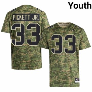UM Hurricanes #33 Youth College Football Booker Pickett Jr. Camo Replica Jerseys 809918-332