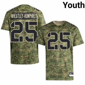 Miami Hurricanes College Football Alumni Camo Youth #25 Chris Wheatley-Humphrey Jersey 588442-452