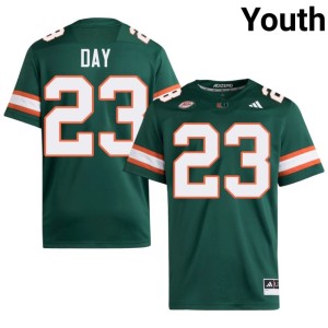 Miami Hurricanes #23 College Football Green Dylan Day 2026-27 Youth Jersey 692080-798