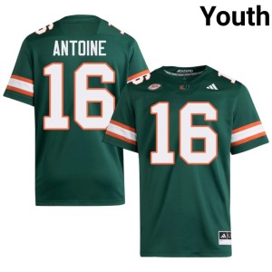 UMiami College Football Green Game Ja'Boree Antoine #16 Youth Jerseys 791639-648