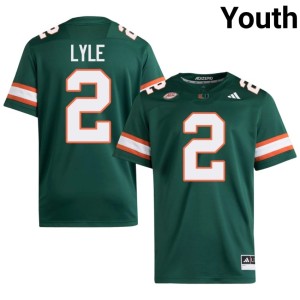 UM College Football Green Youth Replica Jordan Lyle #2 Jerseys 117881-465