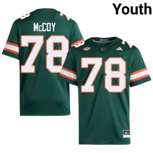 Hurricanes Green College Football #78 Youth NCAA Matthew McCoy Jersey 823033-742