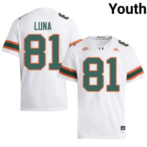 The U Alumni Riply Luna #81 College Football White Youth Jerseys 109246-594