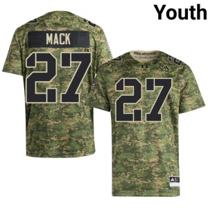 Hurricanes Camo Youth College Football Ryan Mack High School #27 Jersey 564779-707