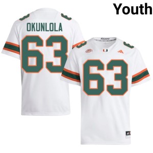 The U #63 White Alumni Youth Samson Okunlola College Football Jersey 969661-246