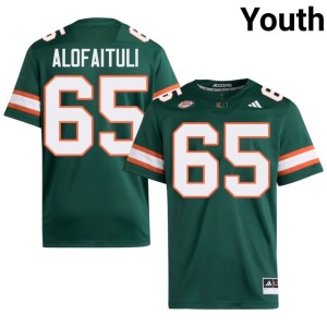 UMiami Hurricanes #65 Green Youth 2026-27 College Football Seuseu Alofaituli Jersey 146865-462