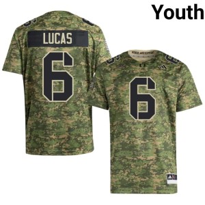 UMiami Hurricanes #6 Xavier Lucas Camo NCAA Youth College Football Jersey 571507-825