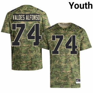 Miami of Florida #74 2026 Youth College Football Camo Yerovi Valdes Alfonso Jersey 186121-516