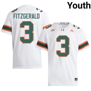 UM Bryce Fitzgerald Replica College Football Youth White #3 Jerseys 727929-764