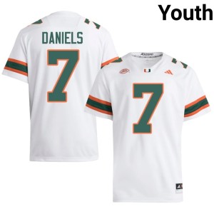 Miami Youth 2026 CJ Daniels #7 College Football White Jersey 450415-452