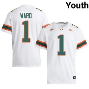 The U #1 Youth White Limited Cam Ward College Football Jersey 945447-923