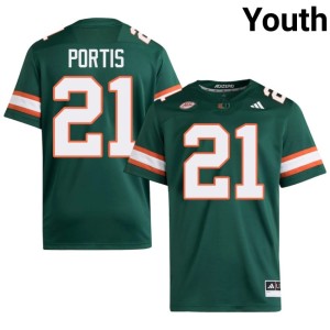 Miami Green Alumni College Football Camdin Portis #21 Youth Jersey 779587-540
