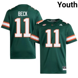 Miami College Football #11 Youth 2026-27 Carson Beck Green Jerseys 924300-511