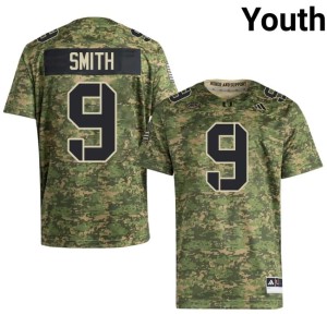 Miami College Football Chase Smith Youth Embroidery #9 Camo Jersey 834639-273