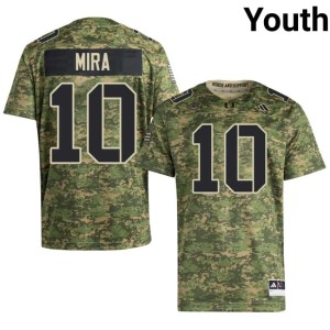 Canes George Mira Youth Camo Official College Football #10 Jersey 456190-320