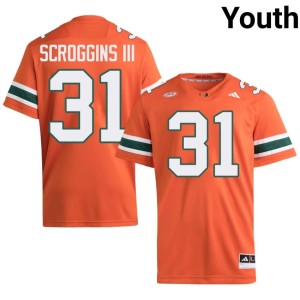 Miami Youth Orange #31 University Herbert Scroggins III College Football Jersey 169767-173