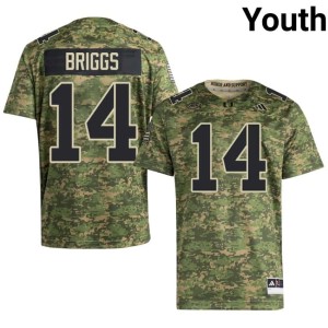 UMiami Stitched Israel Briggs #14 College Football Youth Camo Jerseys 981684-136