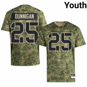 UMiami Hurricanes JJ Dunnigan #25 University Youth Camo College Football Jersey 997214-168