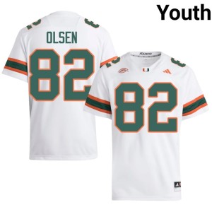 The U Jack Olsen #82 College Football Youth White NCAA Jersey 660667-679