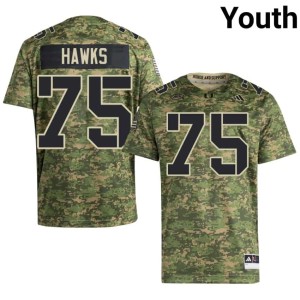 Miami Camo Official Youth College Football #75 Jacob Hawks Jersey 474987-414