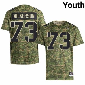 Hurricanes College Football #73 Jaden Wilkerson Stitched Youth Camo Jersey 713511-433
