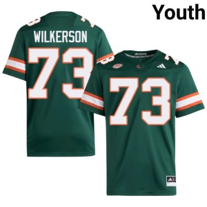 The U Youth College Football Green Jaden Wilkerson NCAA #73 Jerseys 262113-582
