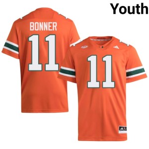 Miami Hurricanes Orange 2026 College Football Kamal Bonner Youth #11 Jerseys 169033-286