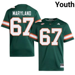 UM Russell Maryland Alumni Green Youth #67 College Football Jerseys 952310-226