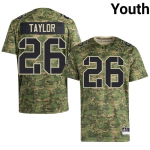 Canes #26 Camo Sean Taylor College Football Youth Stitched Jersey 462218-253