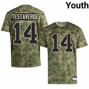 UMiami #14 Youth Camo Vinny Testaverde 2026 College Football Jersey 695514-816