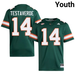Hurricanes Youth Green College Football #14 Limited Vinny Testaverde Jersey 249052-130